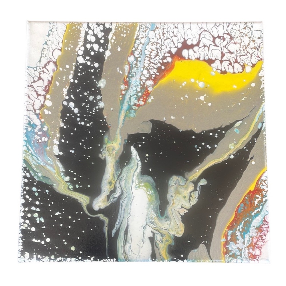 Paint Pour Fluid Art Wall Decor Painting By Local Omaha Artist, Tammy Muecke